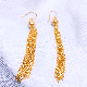 Chain Fringe Dangle earring, 22k Gold plated, Wholesale Brass jewelry